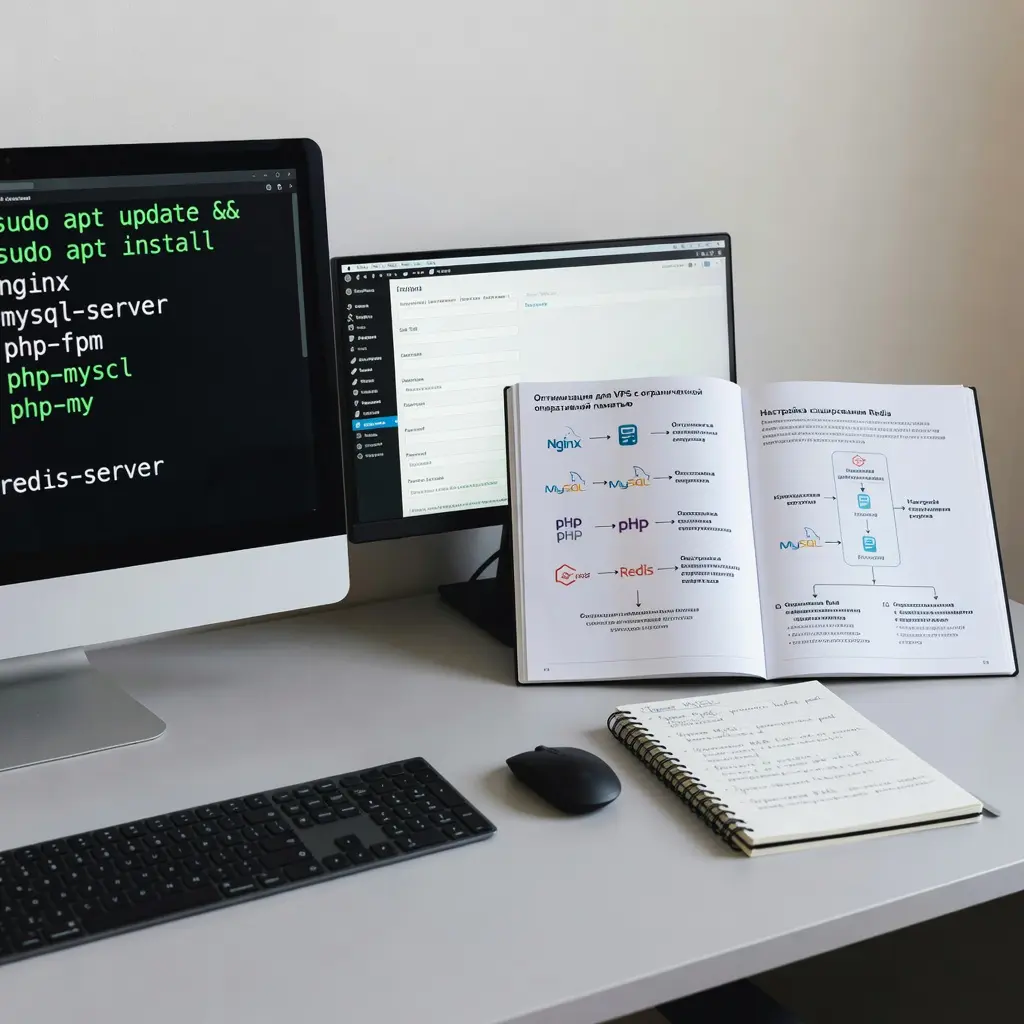 Установка и оптимизация WordPress на Ubuntu 24.04 (LEMP + Redis) на VPS с ограниченным объёмом RAM