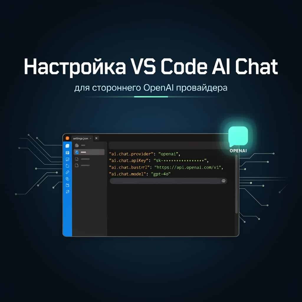 Настройка VS Code AI Chat для работы со сторонним OpenAI провайдером.